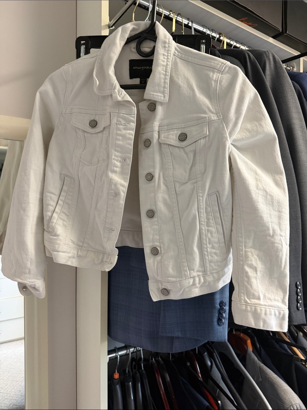 Banana Republic White Kids Denim Jacket